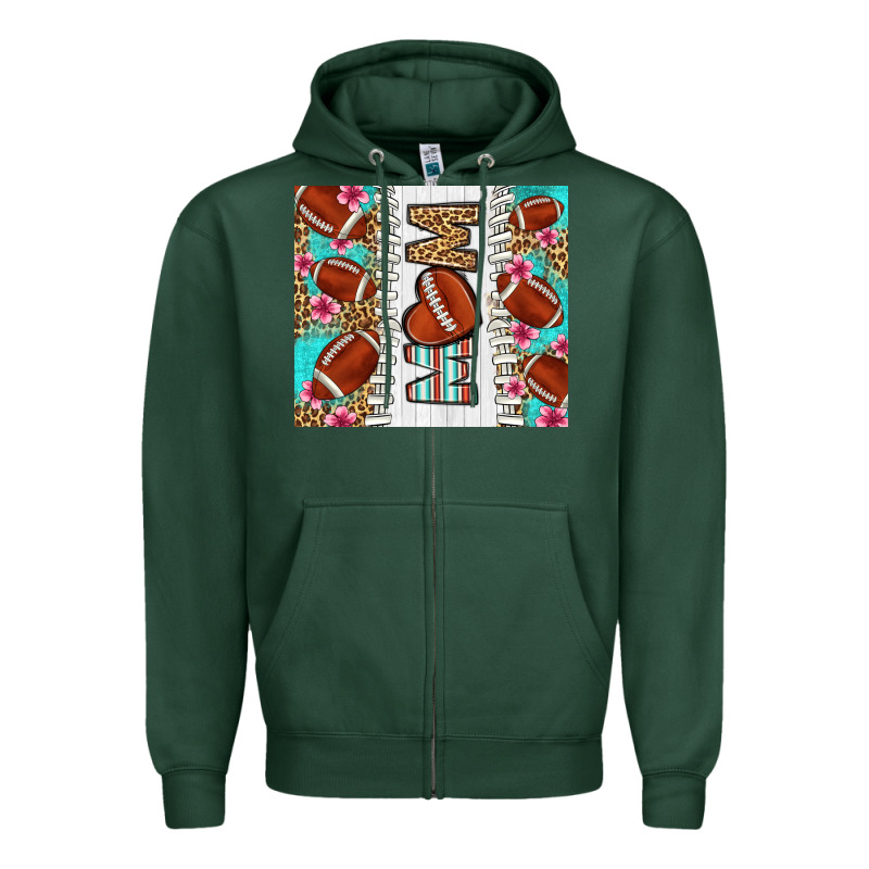 American Football Mom Zipper Hoodie by LillyAllenDesigns | Teevron