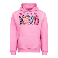 Fuchsia Pink xoxo pig olivia Urban Hoodie - OliviaCreatesArt