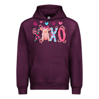 Mauve Wine xoxo pig olivia Urban Hoodie - OliviaCreatesArt