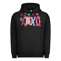 Pigment Black xoxo pig olivia Urban Hoodie - OliviaCreatesArt