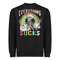 Black everything sucks Heavyweight Sweatshirt - MaliasSmallBusiness
