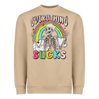 Mushroom everything sucks Heavyweight Sweatshirt - MaliasSmallBusiness