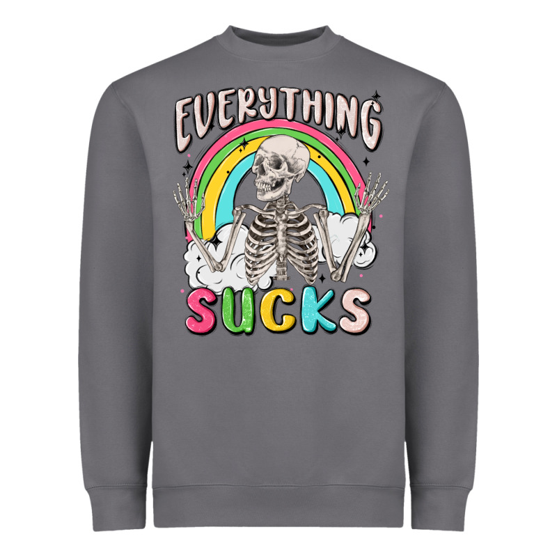 Everything Sucks Heavyweight Sweatshirt by MaliasSmallBusiness | Teevron