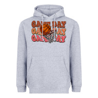Heather Grey Game day game day game day Basketball Heavyweight Hoodie - NancyCooperArtShop