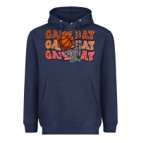 Navy Game day game day game day Basketball Heavyweight Hoodie - NancyCooperArtShop