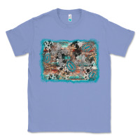 Colony Blue cross western background Classic Tee - AdoDesignShop