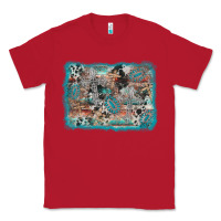 Red cross western background Classic Tee - AdoDesignShop