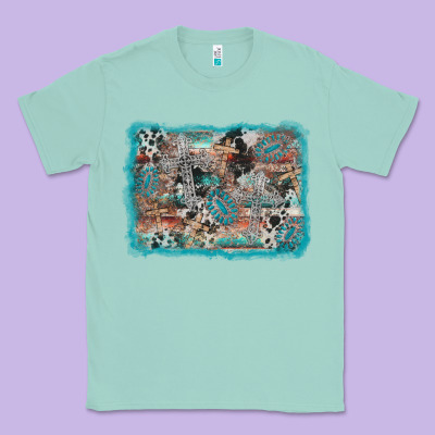 Cross Western Background Classic Tee Designed By Adodesignshop