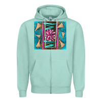 Seafoam cheer mom Zipper Hoodie - LillyAllenDesigns