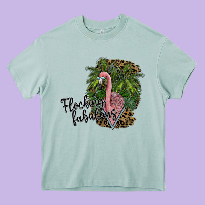 Flocking Fabulous Heavy Core Tee Designed By Sublimationcraftshop