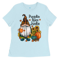 Baby Blue pumpkin spice junkie Ladies Tee - RanaPortraitStore