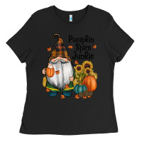 Black pumpkin spice junkie Ladies Tee - RanaPortraitStore