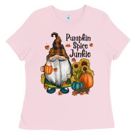 Bubblegum Pink pumpkin spice junkie Ladies Tee - RanaPortraitStore