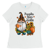 White pumpkin spice junkie Ladies Tee - RanaPortraitStore