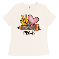 Peace Love Pre K Ladies Tee | Teevron