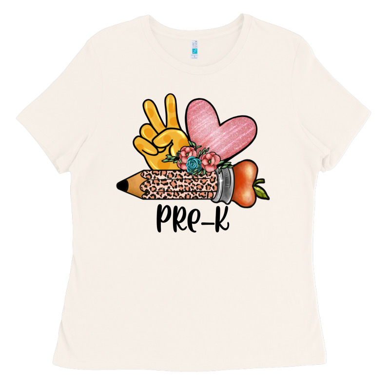 Peace Love Pre K Ladies Tee by JahusDesignShop | Teevron