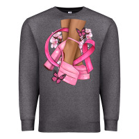 Charcoal Heather breast cancer diva Premium Sweatshirt - NancyCooperArtShop