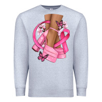 Heather Grey breast cancer diva Premium Sweatshirt - NancyCooperArtShop