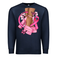 Navy breast cancer diva Premium Sweatshirt - NancyCooperArtShop