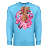 Ocean Blue breast cancer diva Premium Sweatshirt - NancyCooperArtShop