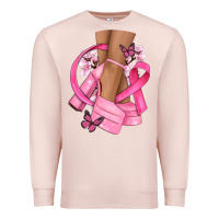Pale Pink breast cancer diva Premium Sweatshirt - NancyCooperArtShop