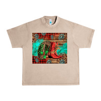 French Oak country boots and cowboy hat christmas Urban Heavy Tee - Jasminsmagicworld