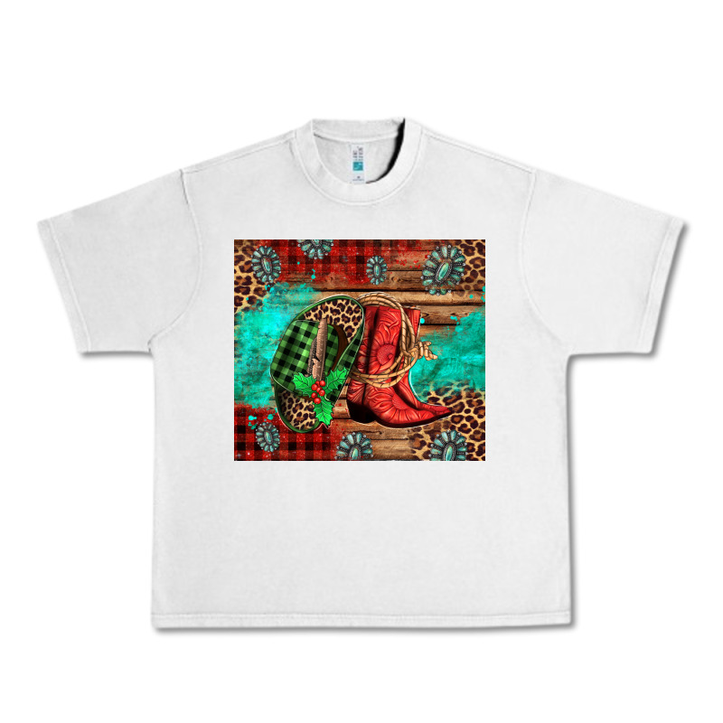 Country Boots And Cowboy Hat Christmas Urban Heavy Tee by Jasminsmagicworld | Teevron