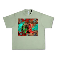 Oil Green country boots and cowboy hat christmas Urban Heavy Tee - Jasminsmagicworld