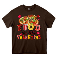 Chocolate Brown food is my valentine Heavy Core Tee - FaDigitalArtStudio