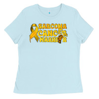 Baby Blue Sarcoma Cancer Warrior Ladies Tee - texasbilliewilder