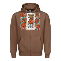 Chestnut basketball mom Zipper Hoodie - LillyAllenDesigns