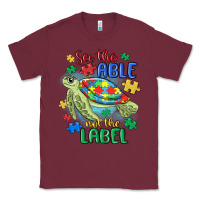 Burgundy see the able not the label Classic Tee - MaliasSmallBusiness