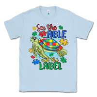 Dusty Blue see the able not the label Classic Tee - MaliasSmallBusiness