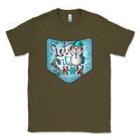 Army Green Christmas Pocket Classic Tee - CowhideDigitalArt