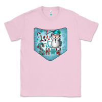 Bubblegum Pink Christmas Pocket Classic Tee - CowhideDigitalArt