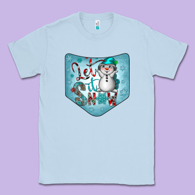 Christmas Pocket Classic Tee Designed By Cowhidedigitalart