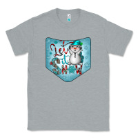 Heather Grey Christmas Pocket Classic Tee - CowhideDigitalArt