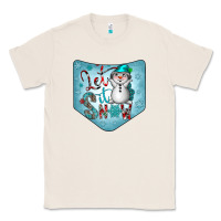 Natural Christmas Pocket Classic Tee - CowhideDigitalArt