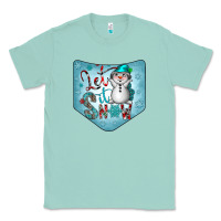 Seafoam Christmas Pocket Classic Tee - CowhideDigitalArt