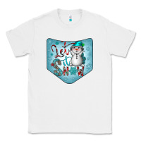 White Christmas Pocket Classic Tee - CowhideDigitalArt