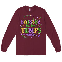 Burgundy laissez les bon temps rouler Long Sleeve Tee - MaliasSmallBusiness