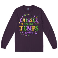 Plum laissez les bon temps rouler Long Sleeve Tee - MaliasSmallBusiness