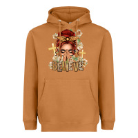 Meerkat Red Hair Believe Praying Caucasian Messy Bun Heavyweight Hoodie - texasbilliewilder