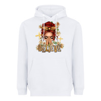 White Red Hair Believe Praying Caucasian Messy Bun Heavyweight Hoodie - texasbilliewilder