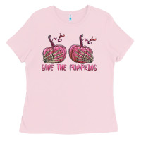 Bubblegum Pink Save The Pumpkins Ladies Tee - texasbilliewilder