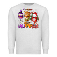 Oatmeal Heather Happy Hallothanksmas wine glass and coffee Premium Sweatshirt - NancyCooperArtShop