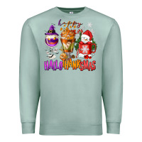 Seafoam Happy Hallothanksmas wine glass and coffee Premium Sweatshirt - NancyCooperArtShop