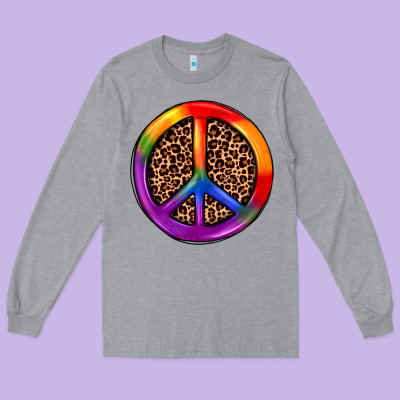 Peace Sign Pride Long Sleeve Tee Designed By Jahusdesignshop