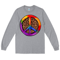 Heather Grey peace sign pride Long Sleeve Tee - JahusDesignShop