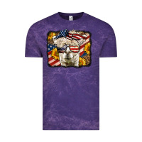 Cloud Purple 4th of july llama Vintage Tee - LillyAllenDesigns